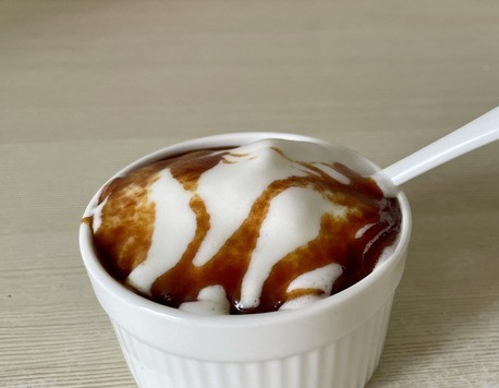 1. Этап. Мороженое с ксантановой камедью: Так выглядит мороженое в мягкой консистенции.