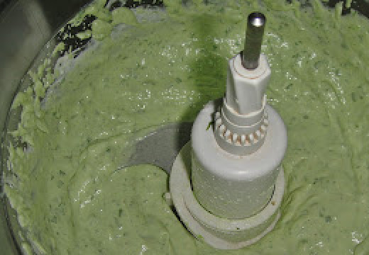 1. Этап. Дип из авокадо: Все ингредиенты хорошо измельчить до однородной массы.