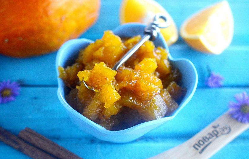 1. Этап. Варенье из тыквы с апельсином: 5. Приятного чаепития!