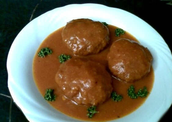 1. Этап. Котлеты с подливкой: 12. Наши котлеты с подливкой готовы! Приятного аппетита!