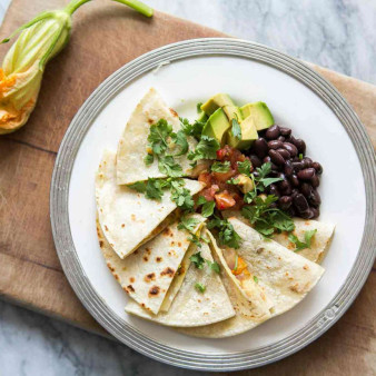 Squash Blossom Quesadillas With Oaxaca Cheese