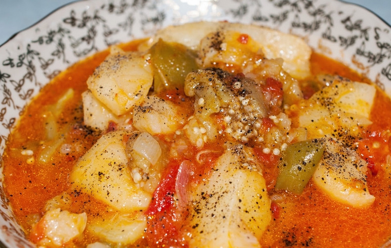 1. Этап. Картошка, тушенная с баклажанами: Приятного аппетита!