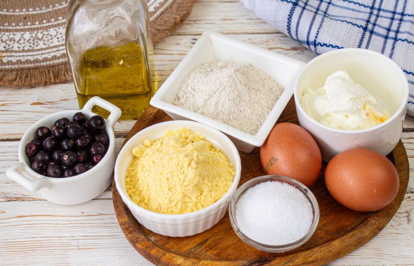 1. Этап. Кексы без глютена ПП: Подготовьте все необходимые продукты для приготовления кексов.