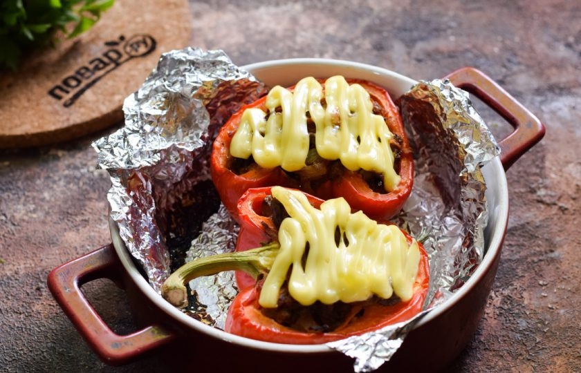 1. Этап. Болгарский перец фаршированный куриной печенью: Спустя время подавайте перец к столу.