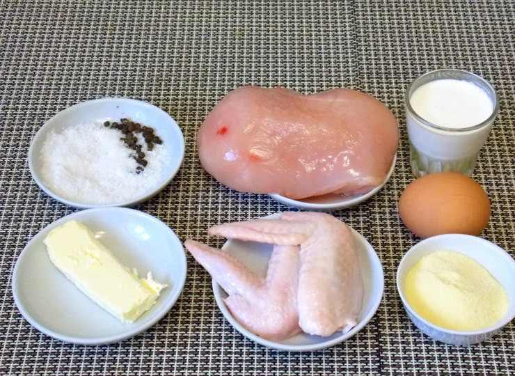 1. Этап. Котлеты Новомихайловские: Подготовьте все необходимые ингредиенты.