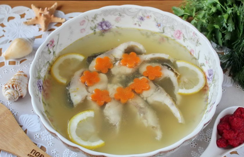 1. Этап. Заливное из пеленгаса: Заливное из пеленгаса готово. Подавайте к столу с хреном, горчицей, соусами.