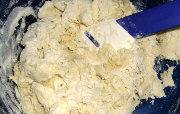 1. Этап. Самса круглая: Тщательно перемешиваем.