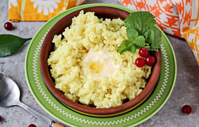 1. Этап. Пшенная каша на сухих сливках: Приятного аппетита!