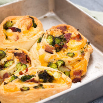 Bacon, Broccoli, and Cheddar Roll-Ups
