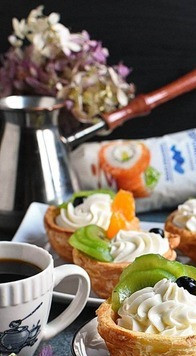 1. Этап. Слоеные корзиночки с чизкейком: То самое - 