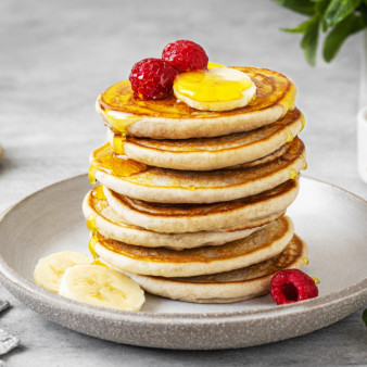 Панкейки из рисовой муки с бананом