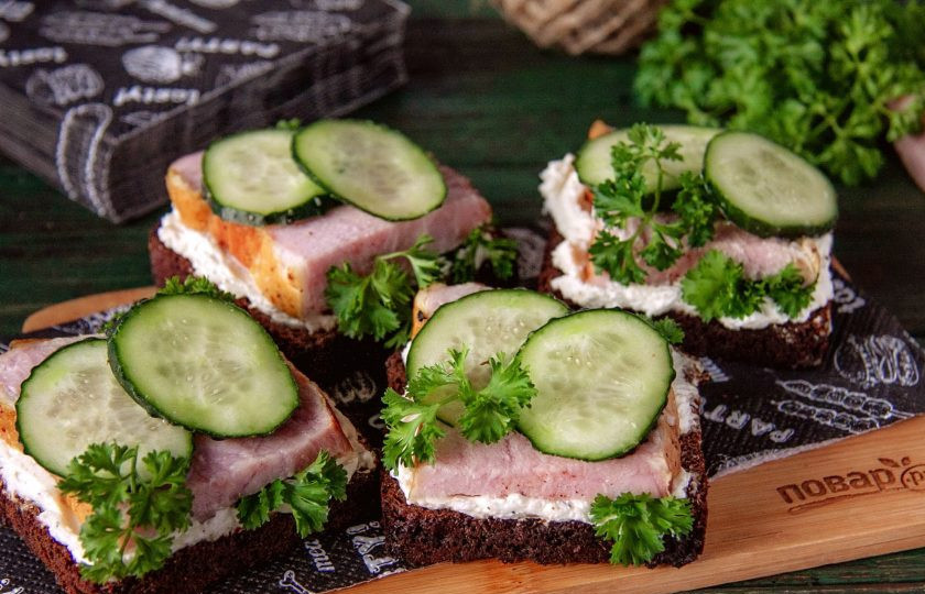 1. Этап. Бутерброды с бужениной: Приятного аппетита!