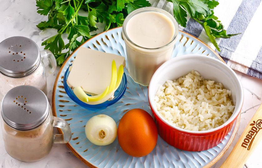 1. Этап. Грузинский суп с мацони: Подготовьте указанные ингредиенты.