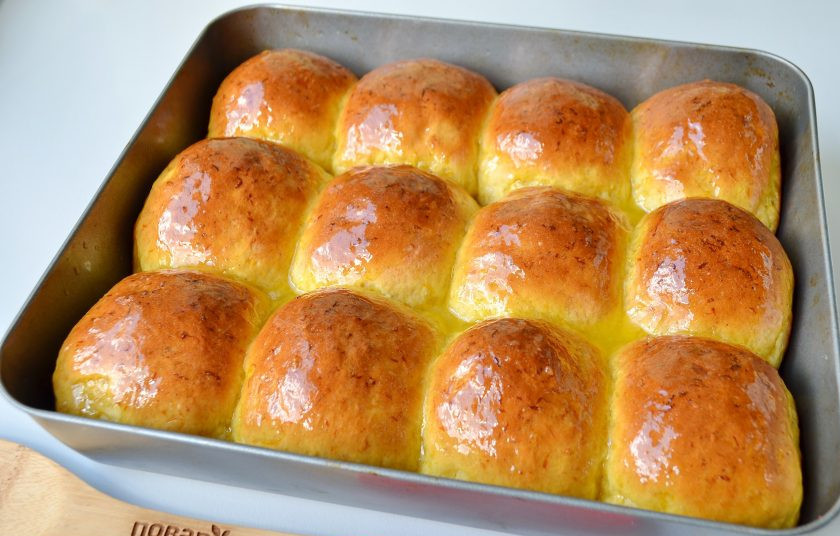 1. Этап. Тыквенные булочки Медовушки: 11. Булочки готовы. Остудите и угощайтесь!