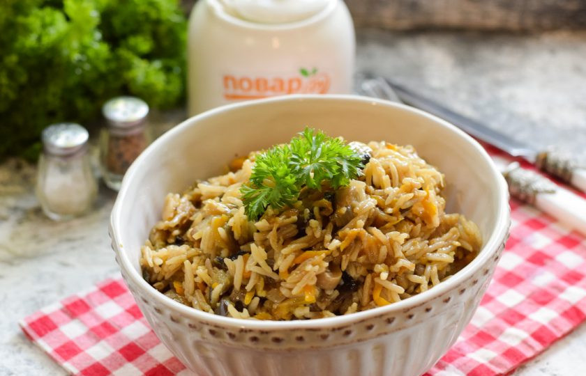 1. Этап. Овощное рагу с рисом и баклажанами: Приятного аппетита!