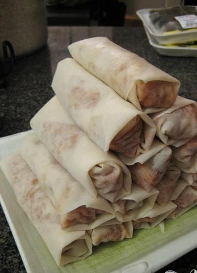 1. Этап. Блины с начинкой: 4. Ту же процедуру повторить с остальными листами теста.