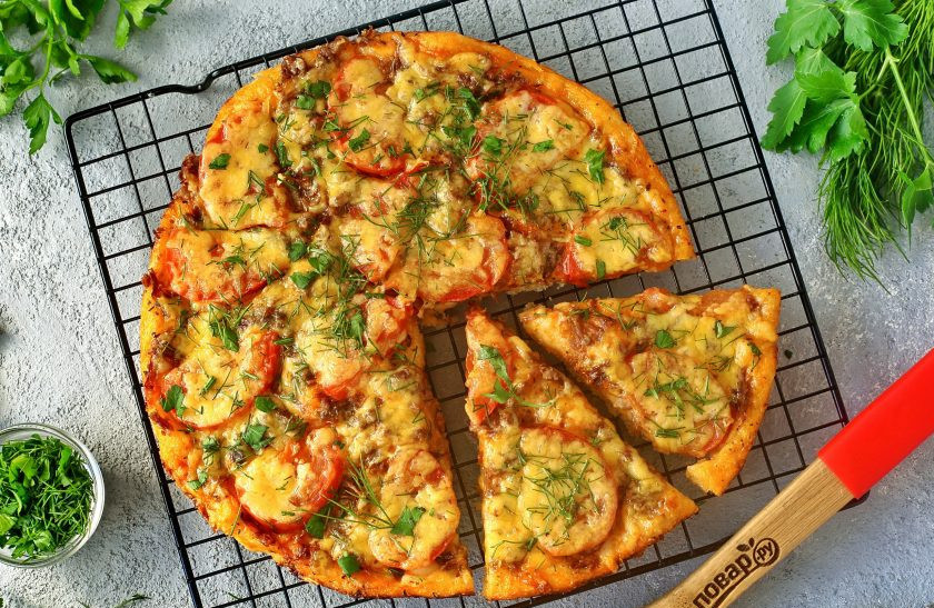 1. Этап. Пицца с тушенкой: Приятного аппетита!