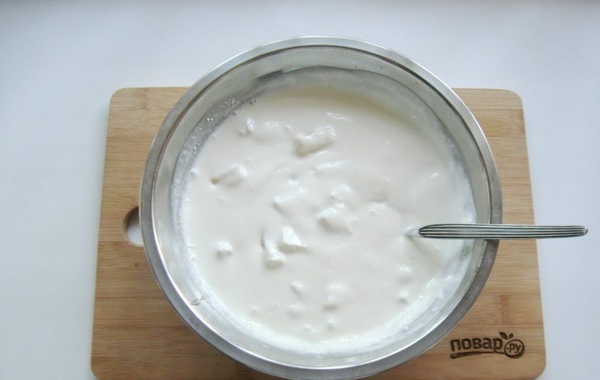 1. Этап. Творожный десерт Старая Рига: Перемешайте все ингредиенты.