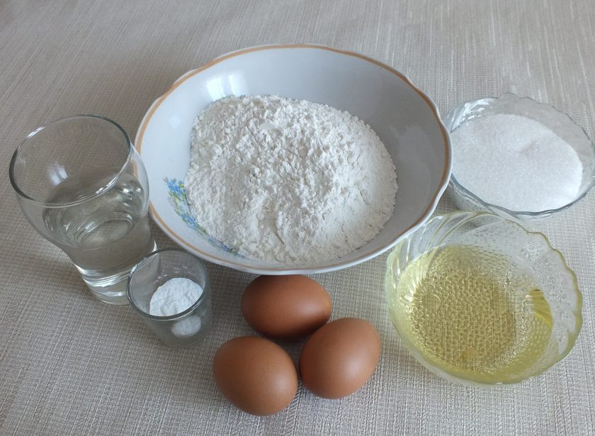 1. Этап. Итальянский кекс: Подготовьте необходимые ингредиенты.