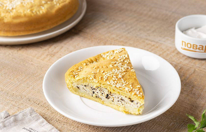 1. Этап. Вегетарианский пирог с нори: Вегетарианский пирог с нори готов, приятного вам аппетита!