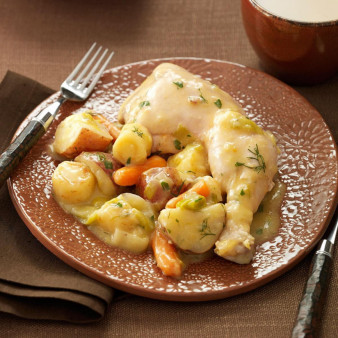 Chicken & Vegetables with Mustard-Herb Sauce