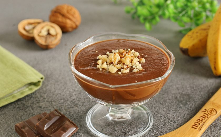 1. Этап. Шоколадно-банановая паста: Переложите массу в стеклянную тару и уберите в холодильник до полного охлаждения. Шоколадно-банановая паста готова. Приятного аппетита!