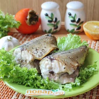 Скумбрия с апельсинами запеченная
