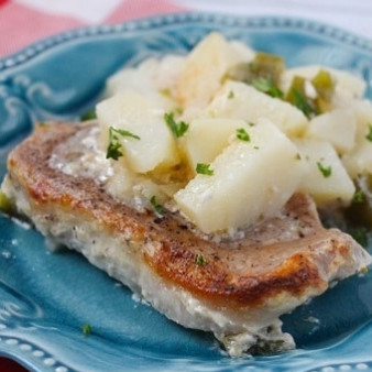 Картошка со свининой в духовке