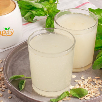 Овсяный квас с базиликом