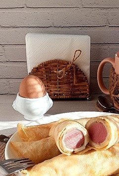 1. Этап. Мгновенная начинка для блинов № 3: Ставим в СВЧ на 2 минуты при максимальной мощности. У меня 800 W. Нам нужно, чтобы сыр расплавился.