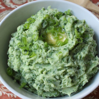 Картофельное пюре со шпинатом