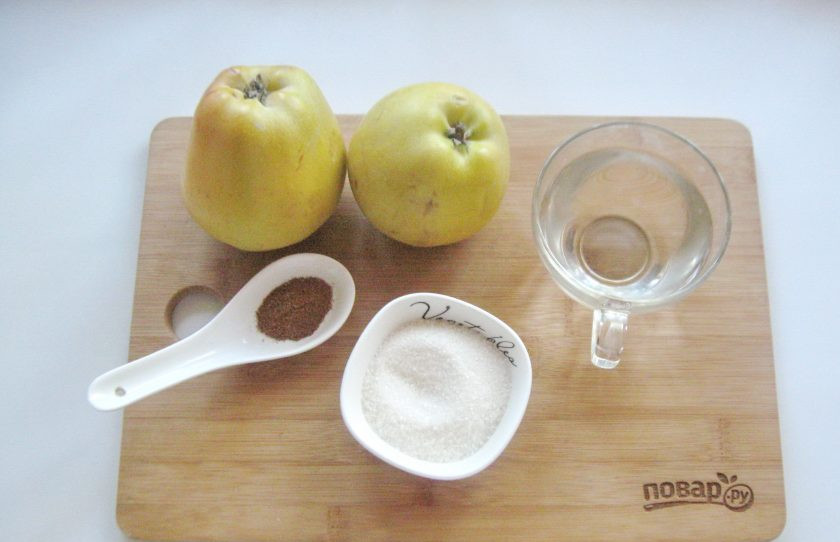 1. Этап. Яблочный компот с корицей: Подготовьте ингредиенты для приготовления компота.