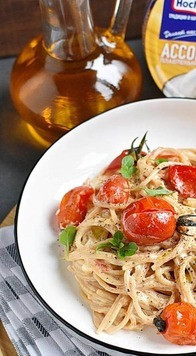 1. Этап. Паста с жареными помидорами: 8. И за стол, скорее, пока не остыло!