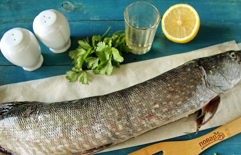 1. Этап. Щука на гриле: Подготовьте все ингредиенты.