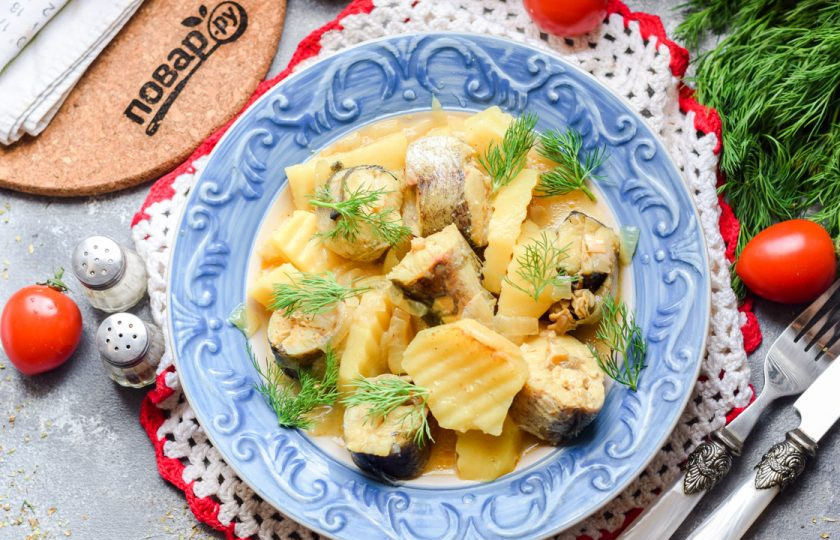 1. Этап. Хек с картошкой в мультиварке: Приятного аппетита!