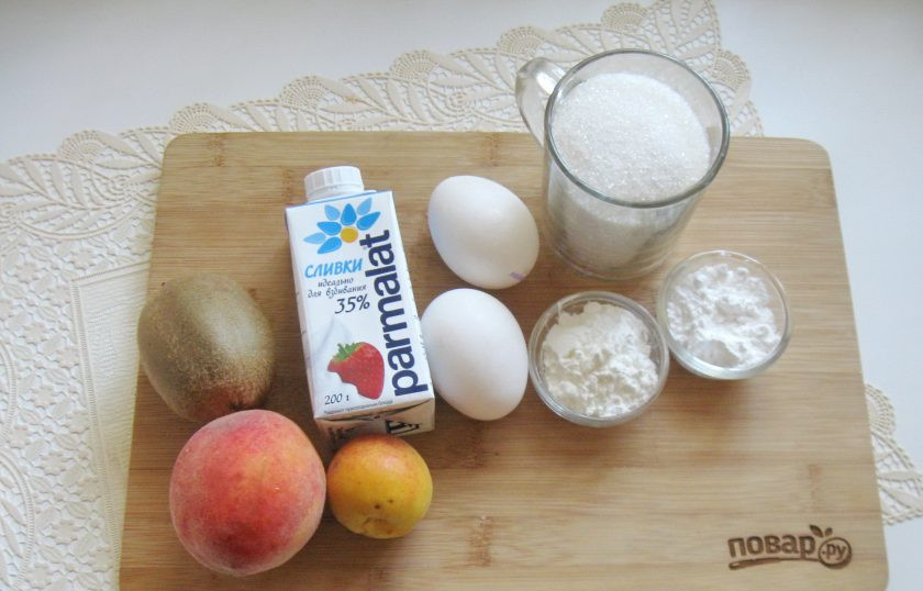 1. Этап. Безе Павлова: Подготовьте ингредиенты для приготовления безе Павлова.