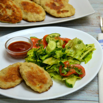 Куриные котлеты с мукой