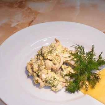 Кальмары с плавленым сыром