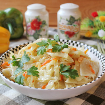 Ленивые вареники с капустой