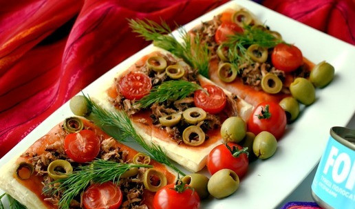 1. Этап. Слойки с консервированным тунцом: Слойки с консервированным тунцом готовы.