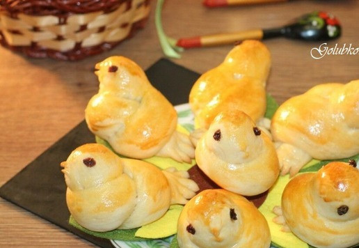 1. Этап. Булочки-птички Жаворонки: 17. Получились булочки мягкими, нежными и вкусными. Удачной Вам выпечки!