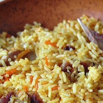 Плов с сердечками в мультиварке