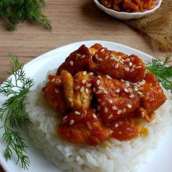 Куриная грудка в кисло-сладком соусе