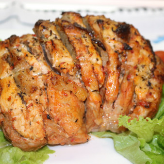 Мясо, запечённое гармошкой