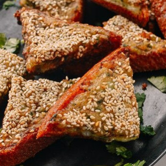 Гренки с креветками по-китайски