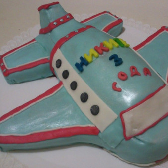 Торт в виде самолета