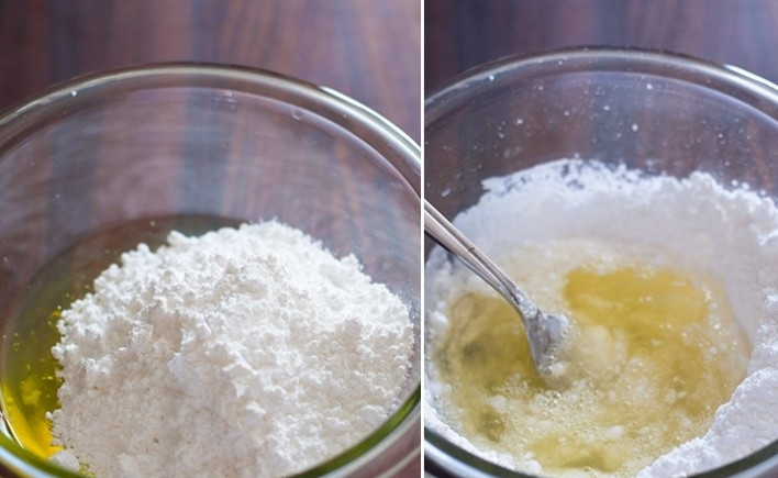 1. Этап. Заварной кулич: 19. Для приготовления глазури взбейте белки с сахарной пудрой.