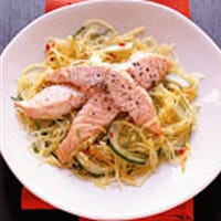 Roasted Salmon with Spaghetti-Squash Salad