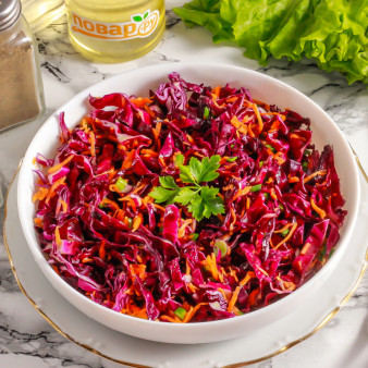 Салат из свежей фиолетовой капусты