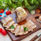 Сало варёное с чесноком